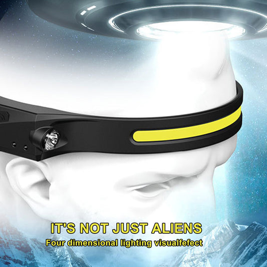 USA Local COB LED Induction Riding Headlamp Flashlight USB Rechargeable Waterproof Camping Headlight With All Perspectives Hunting Light