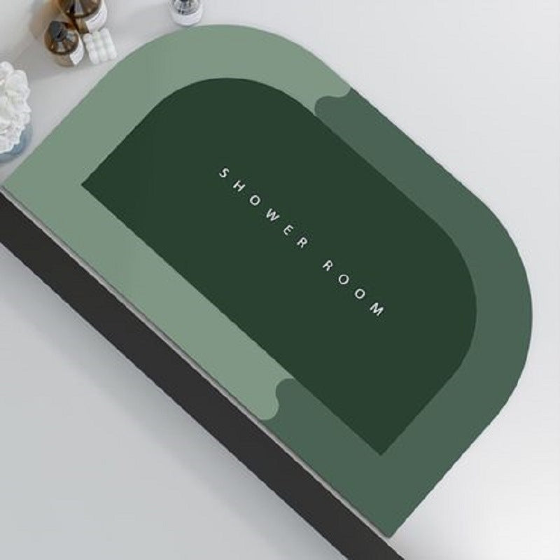 Bathroom Absorbent Rug Mat Rubber Quick-drying