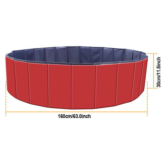 US Local 1Pc 160 X 160 X 30cm-63.0 X 63.0 X 11.8inch Foldable Pet Swimming Pool PVC  Dog Swim Pool Bathing Tub Playmat Pools