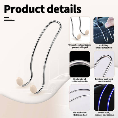 US Local 4 PCS Multi-functional Vehicle-mounted Storage Hook ,Car Seat Back Storage Hook