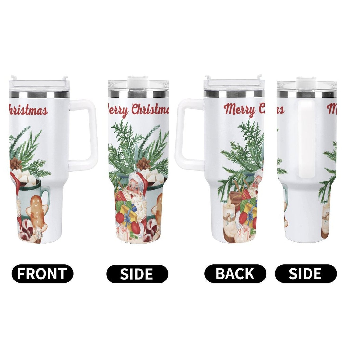 PHDT00340 POD US Local Tumbler 40 oz Large Capacity Car Cup Christmas, Santa Claus