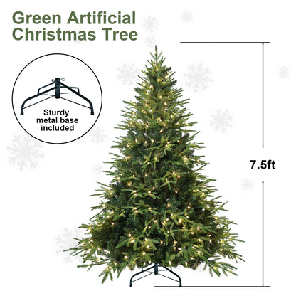 US Local PVC Christmas Tree, Christmas Decorations, Green, With Lights