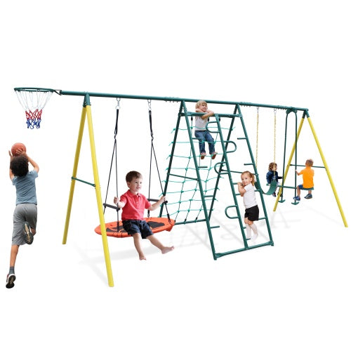 US Local Indoor Outdoor Metal Swing Set With Safety Belt