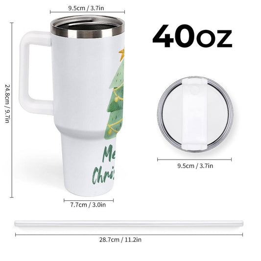 PHDT00317 POD US Local Tumbler 40 oz Large Capacity Car Cup Christmas Tree