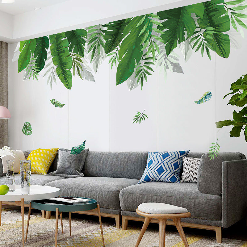 US Local Wall Stickers Nordic  Green Plants Ins Wind