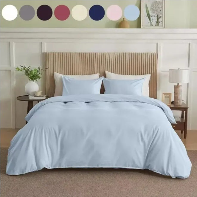US Local Serta Simply Clean Pleated Duvet Cover Queen