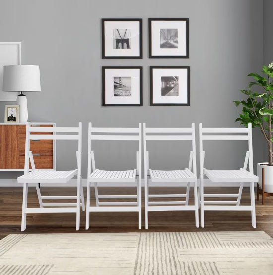US Local Slatted Wood Foldable Chair