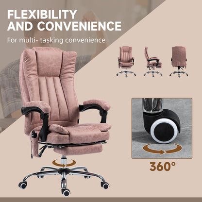 US Local Massage Office Chair With 6 Points And Heat, Reclining Computer Chair With Adjustable Height And Footrest