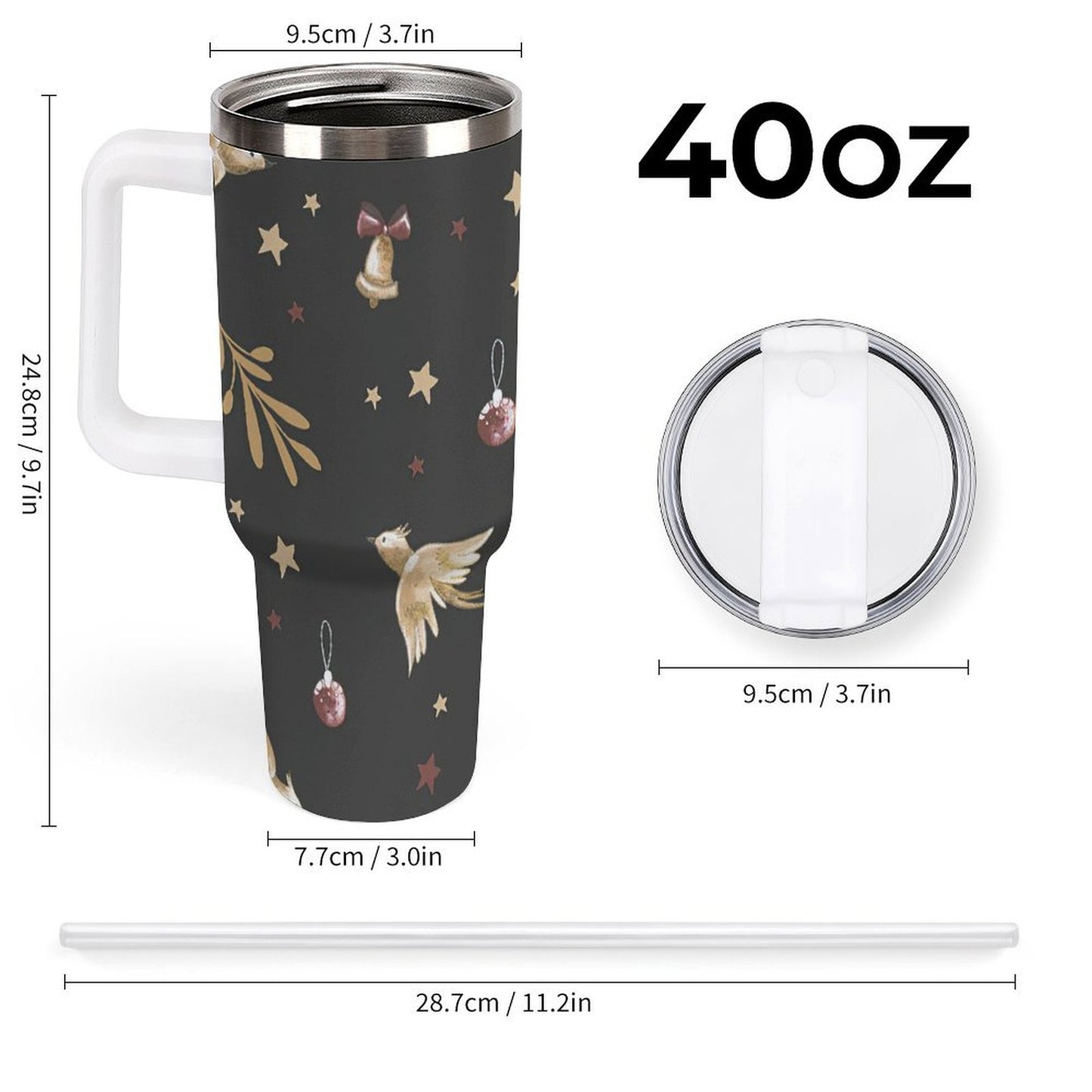 PHDT00284 POD US Local Tumbler 40 oz Large Capacity Car Cup Christmas Bell