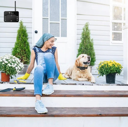 US Local Wireless Electric Dog Fence Waterproof Pet Shock Boundary Containment System Electric Training Collar For Small Medium Large Dogs