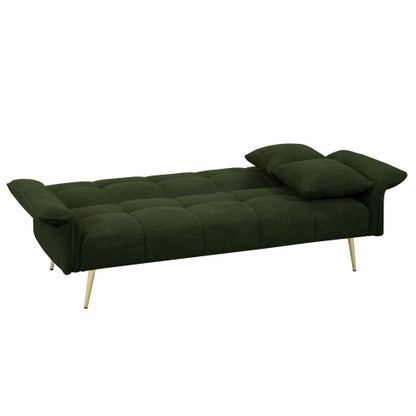 US Local 70.1 Inches Futon Sofa Bed, Convertible Double Sofa Bed With Folding Armrests For Living Rooms And Small Spaces