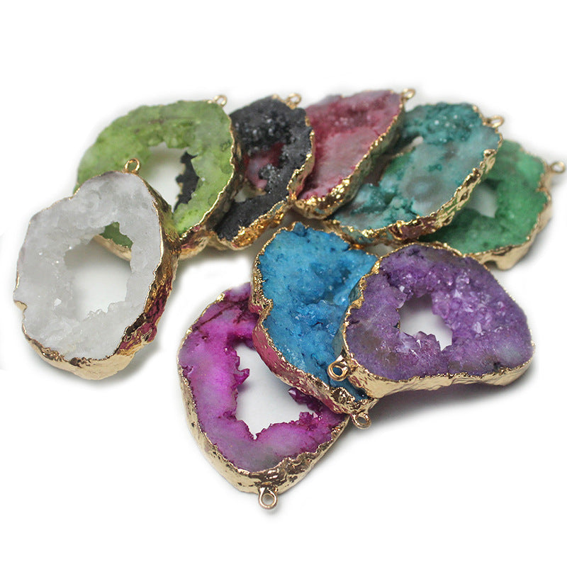 Rough Stone Ornament Irregular Accessories Slice Pendant