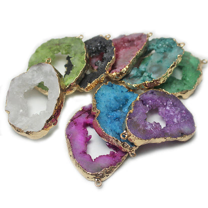 Rough Stone Ornament Irregular Accessories Slice Pendant