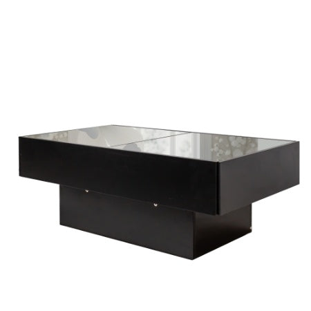 US Local Coffee Table With Sliding Tabletop, Center Table With Hidden Storage Compartment, Extendable Table For Living Room