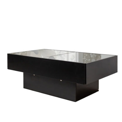 US Local Coffee Table With Sliding Tabletop, Center Table With Hidden Storage Compartment, Extendable Table For Living Room