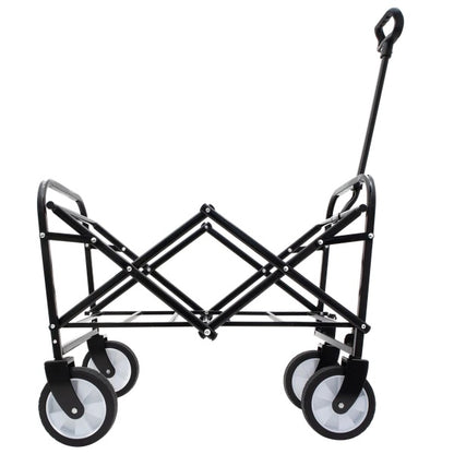 US Local Collapsible Foldable Wagon Cart With Strapping System, Beach Wagon , Utility Cart , Utility Wagon Grocery Cart For Camping Shopping Sports Gardeing Fishing Supports 225lbs ,All-Terrain Wheels Green