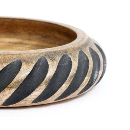 US Local Dannel Handmade Wooden Bowl With Black Filler