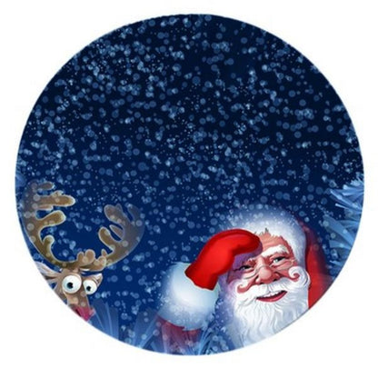 US Local Elastic Edge Fits Santa Claus Christmas Tablecloth