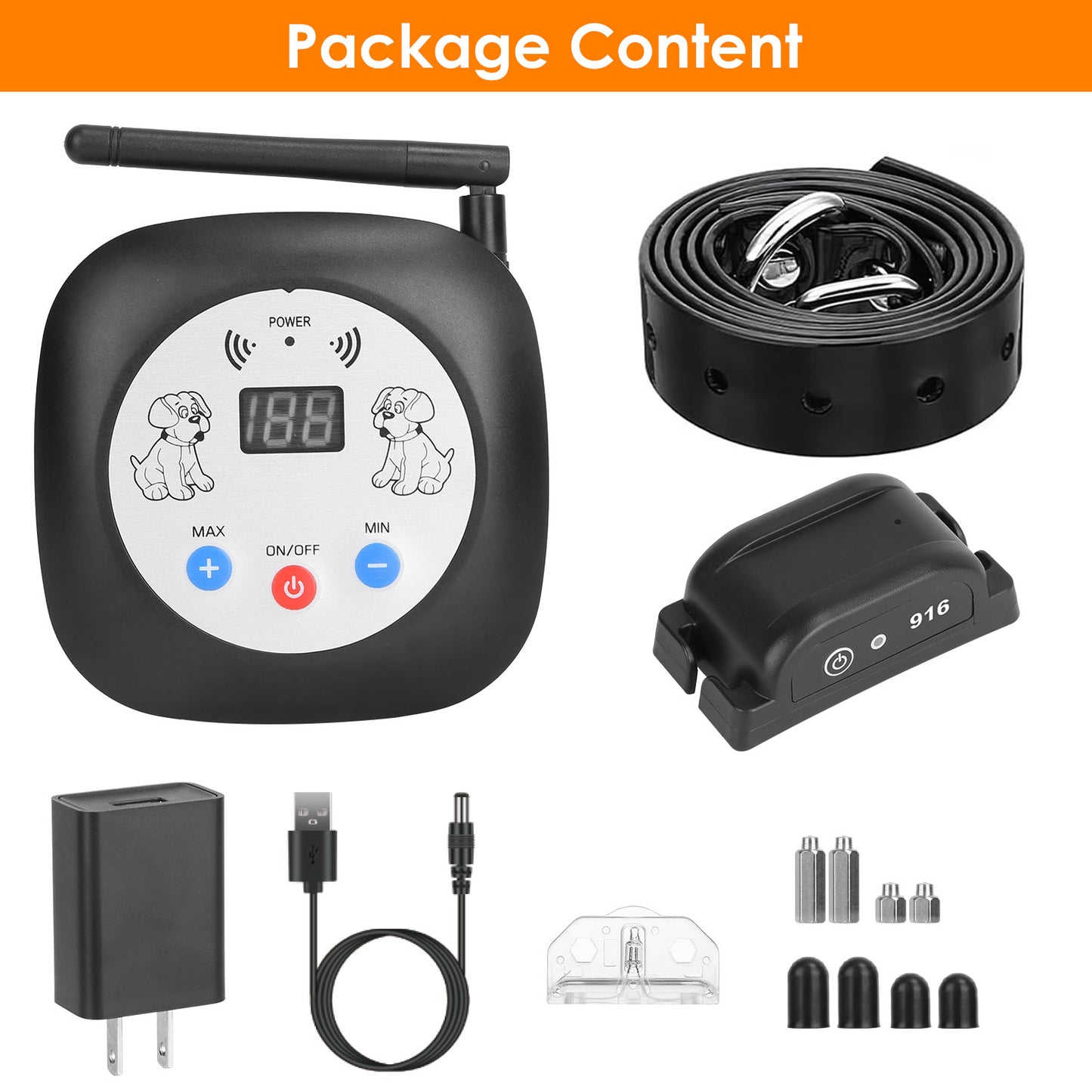 US Local 1Set 328FT Electric Wireless Dog Fence System With GPS Location Monitor Collar Receiver Rechargeable Beep Vibration Fence System For Small Medium Large Dogs