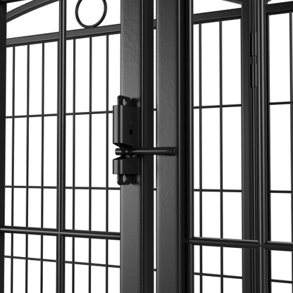 US Local 32 Inch 8 Panel Metal Dog Fence Pet Outdoor Playpen