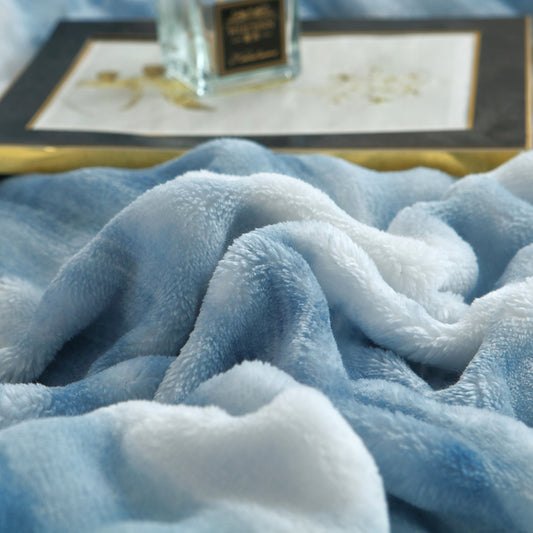 US Local Velvet Camouflage Duvet Cover Set - Blue