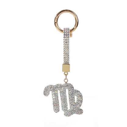 Full Diamond Constellation Keychain Women's Fashion Pendant