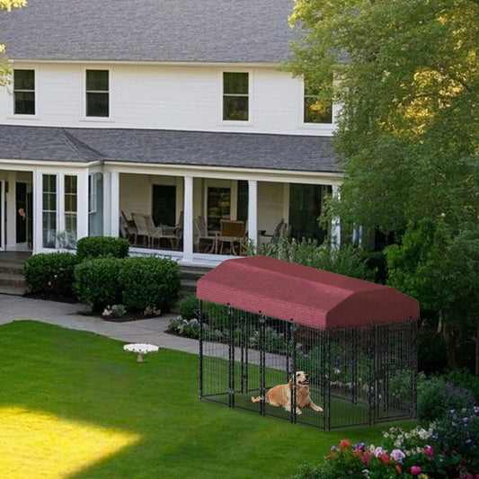 US Local 12 Pieces Square Tube Wire Running Cage Black Running Cage Single Door