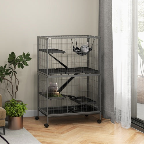 US Local 5 Tiers Of Small Animal Cages, Ferret Cages, Large Chinchilla Cages With Hammock Fittings And Heavy Duty Wires