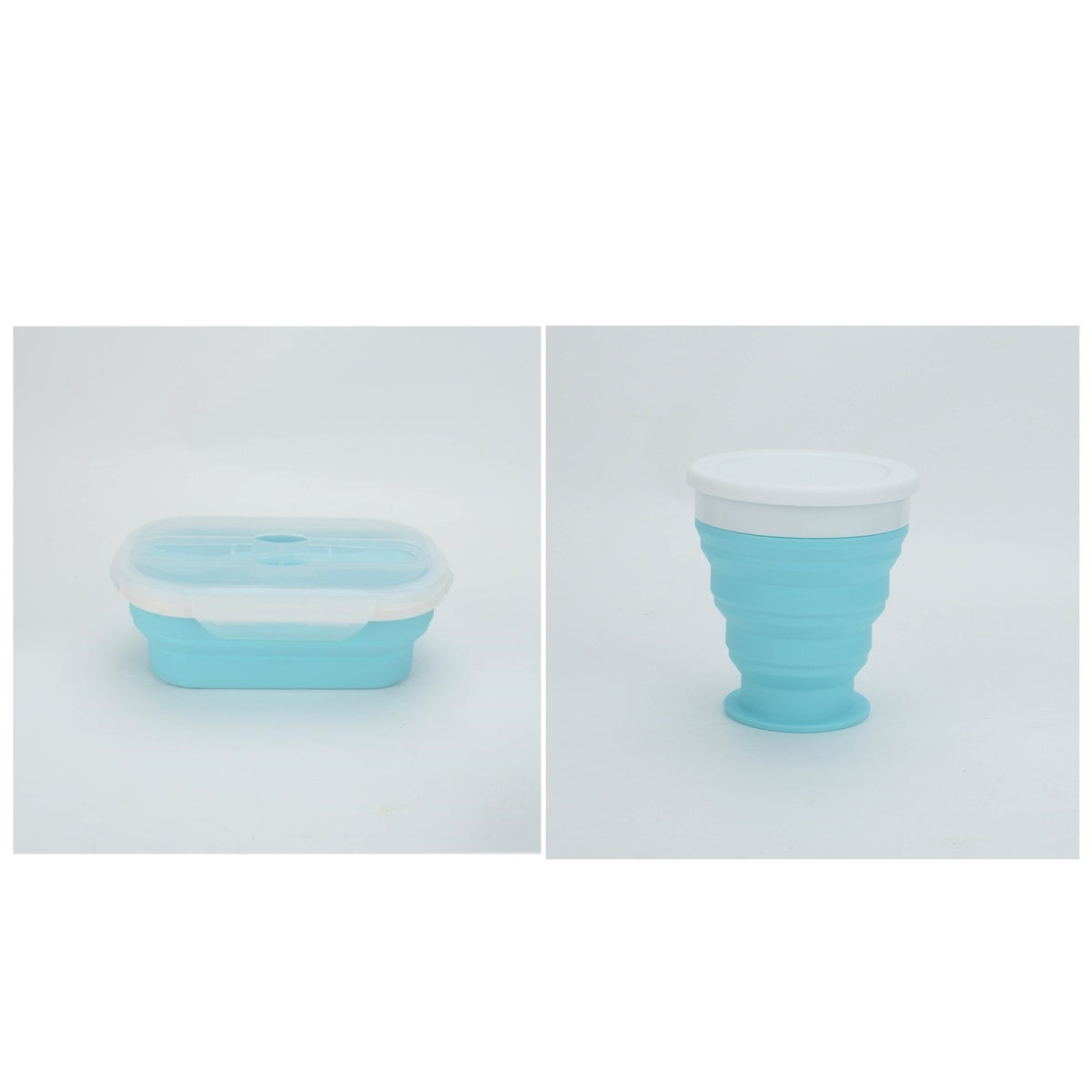 USA Local Portable foldable silicone lunch box