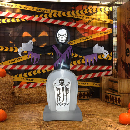 US Local Grim Reaper And Grave, Halloween Inflatable Decoration 12V