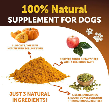 US Local Pumpkin Powder For Dogs Digestive Support 8 OZ Fiber Supplement For Constipation For Gut Balance Healthy Skin Digestion Glands Firm Stool Poop Anti Diarrhea Gas Relief
