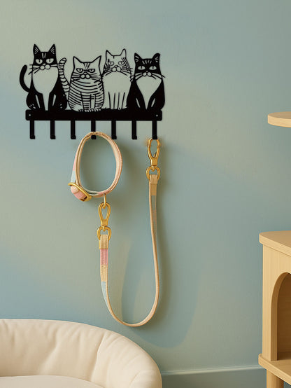 US Local 1PC Cute Cat Wall Hook-Adorable Kitty Decor For Home, Strong Metal Wall Hooks