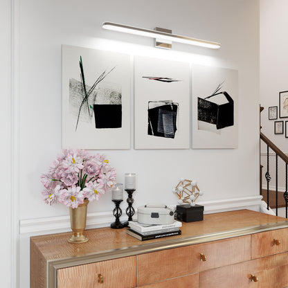 US Local Modern LED Vanity Lights For Bathroom 32IN 16W Daylight White Chrome Light Fixtures Bathroom Lights Over Mirror Vanity Lighting Fixtures Vanity Light