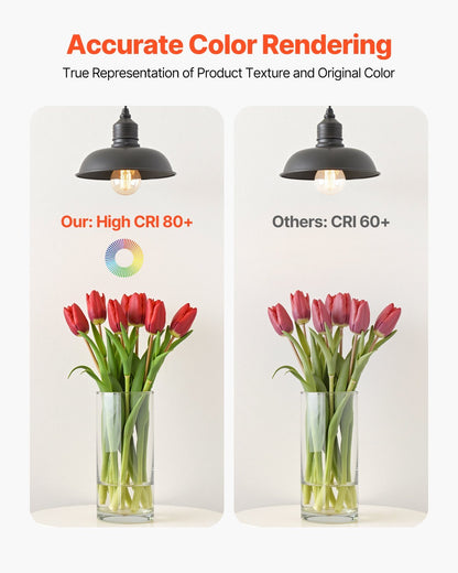 US Local 6 Pack Edison Bulbs LED A19 4.5W Dimmable 450 Lumens 2700K E26 Antique,Dimmable LED Bulbs