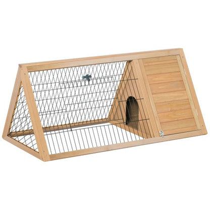 US Local Wooden A-frame Outdoor Rabbit Cage Small Animal Cage