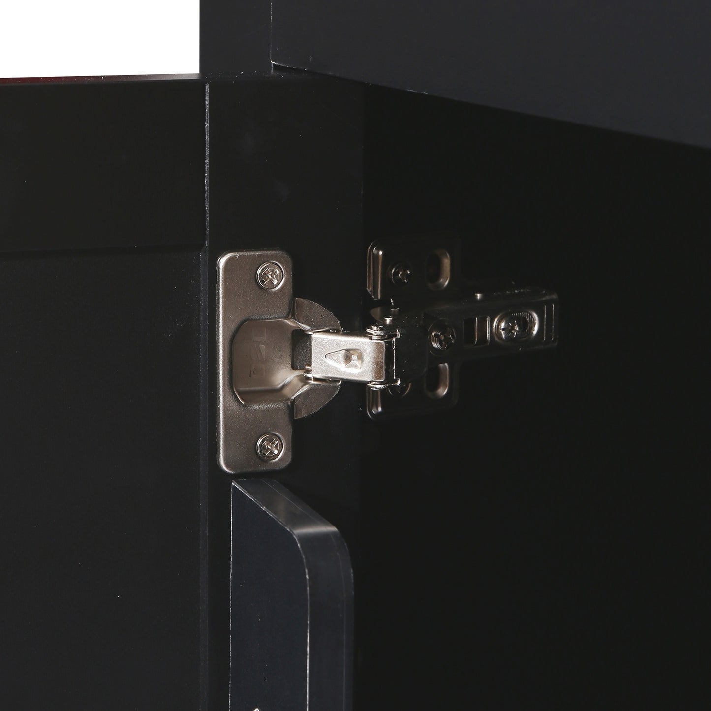 US Local Kitchen Cart With Rubberwood Drop-Leaf Top, Cabinet Door, Storage Racks