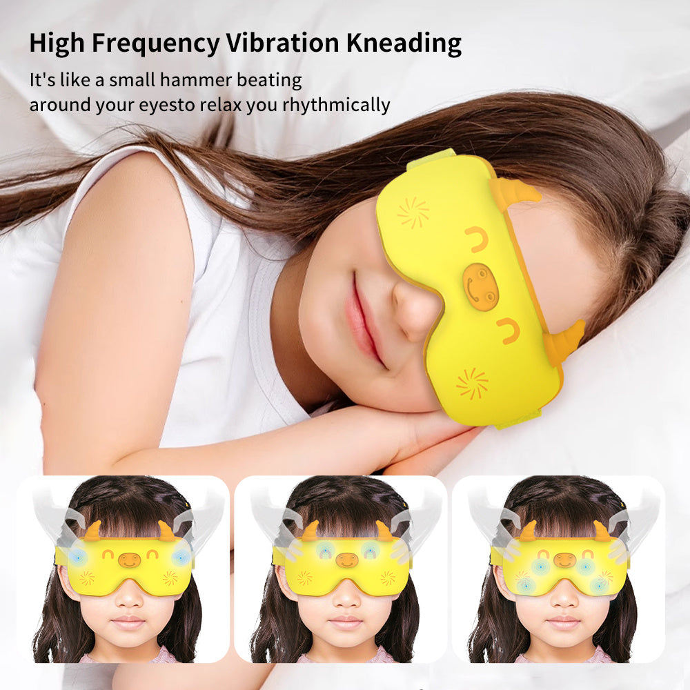 US Local Smart Foldable Kids Eye Massager Bluetooth Heat Vibration Relief For Screen Fatigue