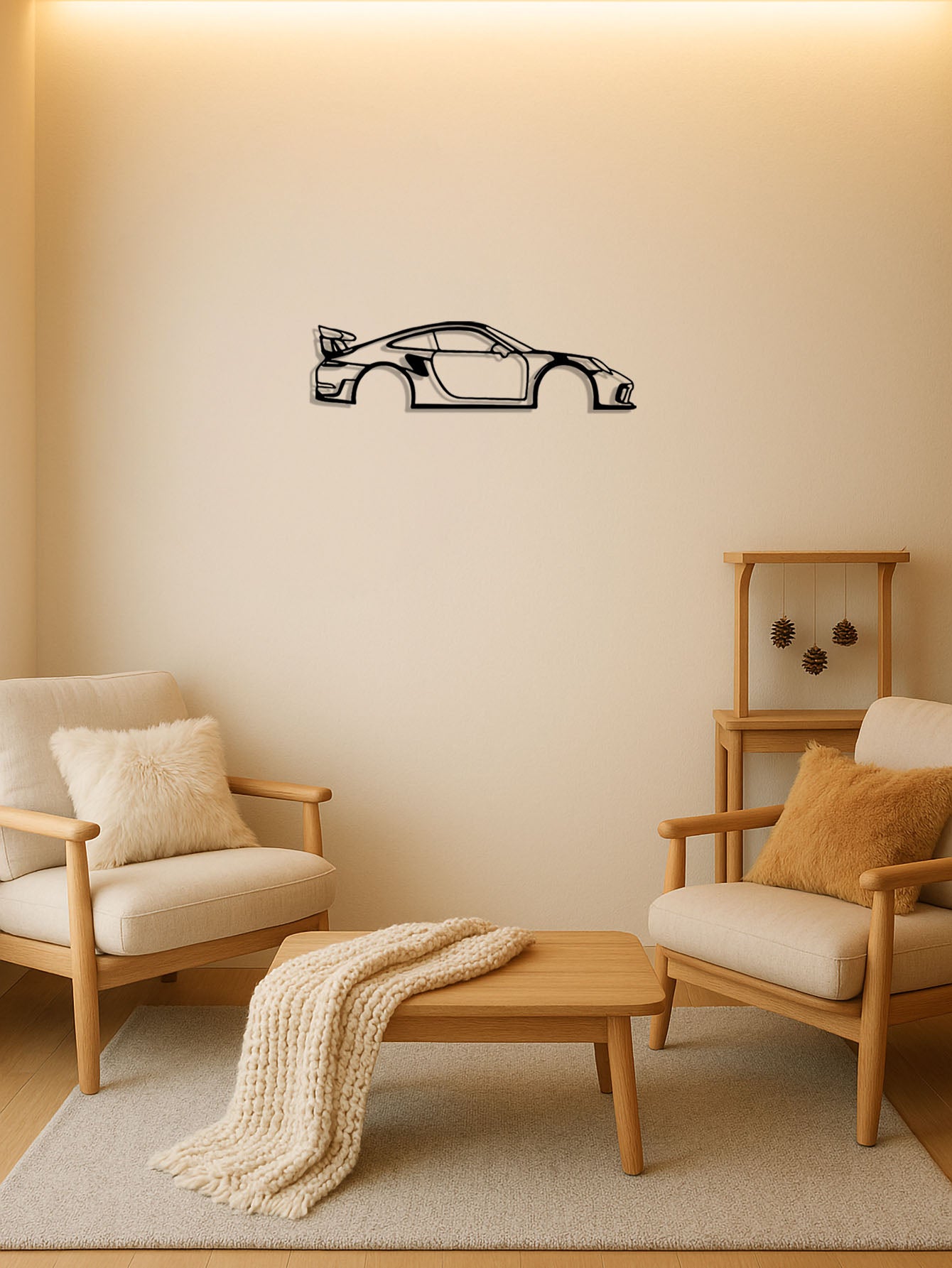 US Local CIFbuy™ Premium Iron Exquisite Unique Metal Wall Adornment - High-Speed Car Art for Children's Rooms, Kindergartens, Living Rooms, Nurseries & Bedrooms, Ideal for Memorable Halloween Look as Wall Scul
