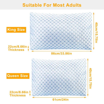 US Local Bed Pillows Cooling Memory Foam Pillow Ventilated With Cooling Gel Infused Memory Foam Heat Reducing Cooling Fiber Breathable Machine Washable