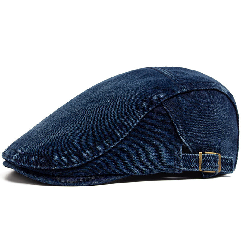 Retro Washed Denim Hat Cowboy Beret Fashion Casual Baseball Cap