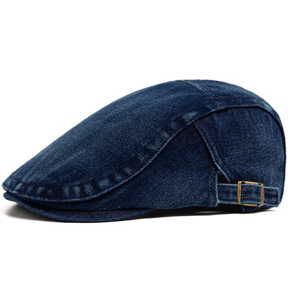 Retro Washed Denim Hat Cowboy Beret Fashion Casual Baseball Cap