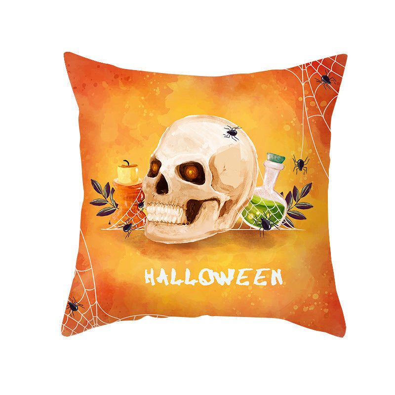 40 Style Halloween Pillowcase Pumpkin Letter Fly Velvet Pillow Cushion Cover
