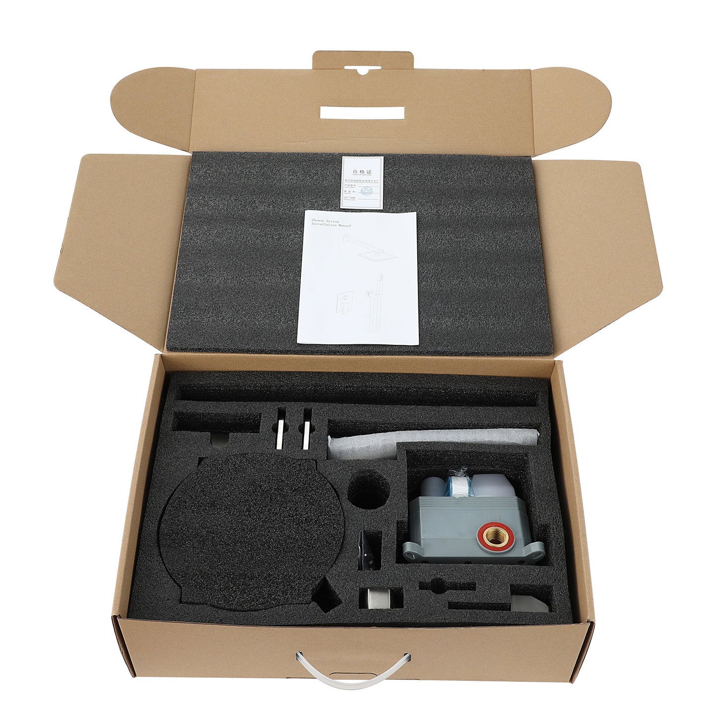 US Local 10 Inch Showerhead Bathroom Luxury Rain Shower Hybrid Shower Complete Combination Set Wall Mounted