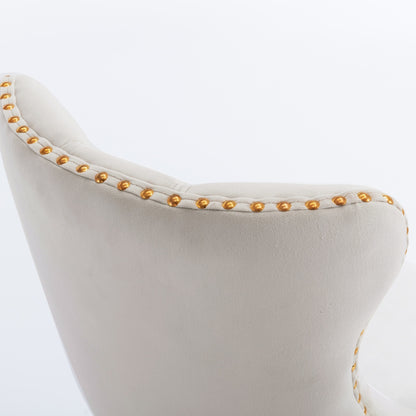 US Local A&A Furniture,Golden Swivel Velvet Barstools Adjusatble Seat Height From 25-33 Inch