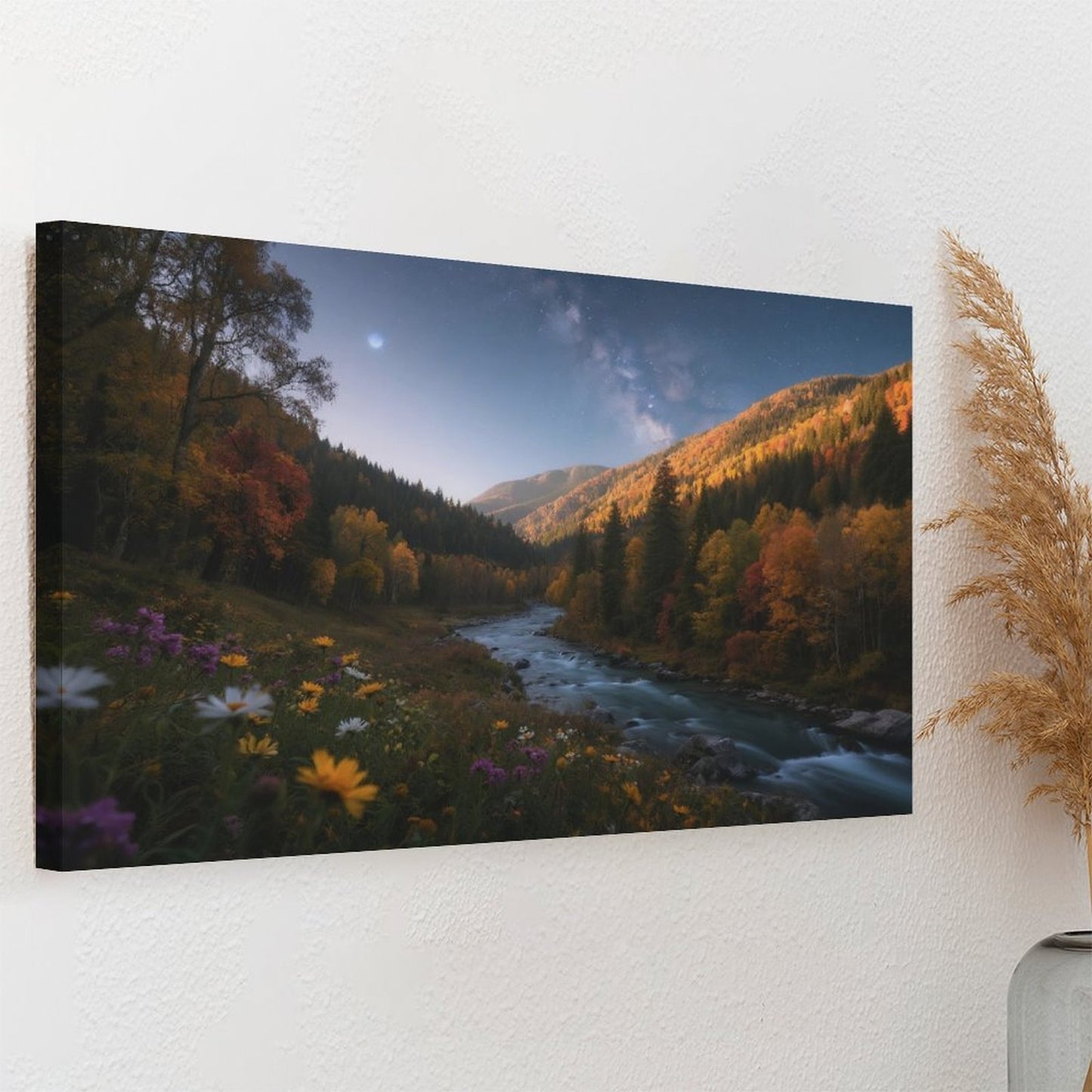 Decorative Interior Frame Painting Mountain-river-starry-autumn-7