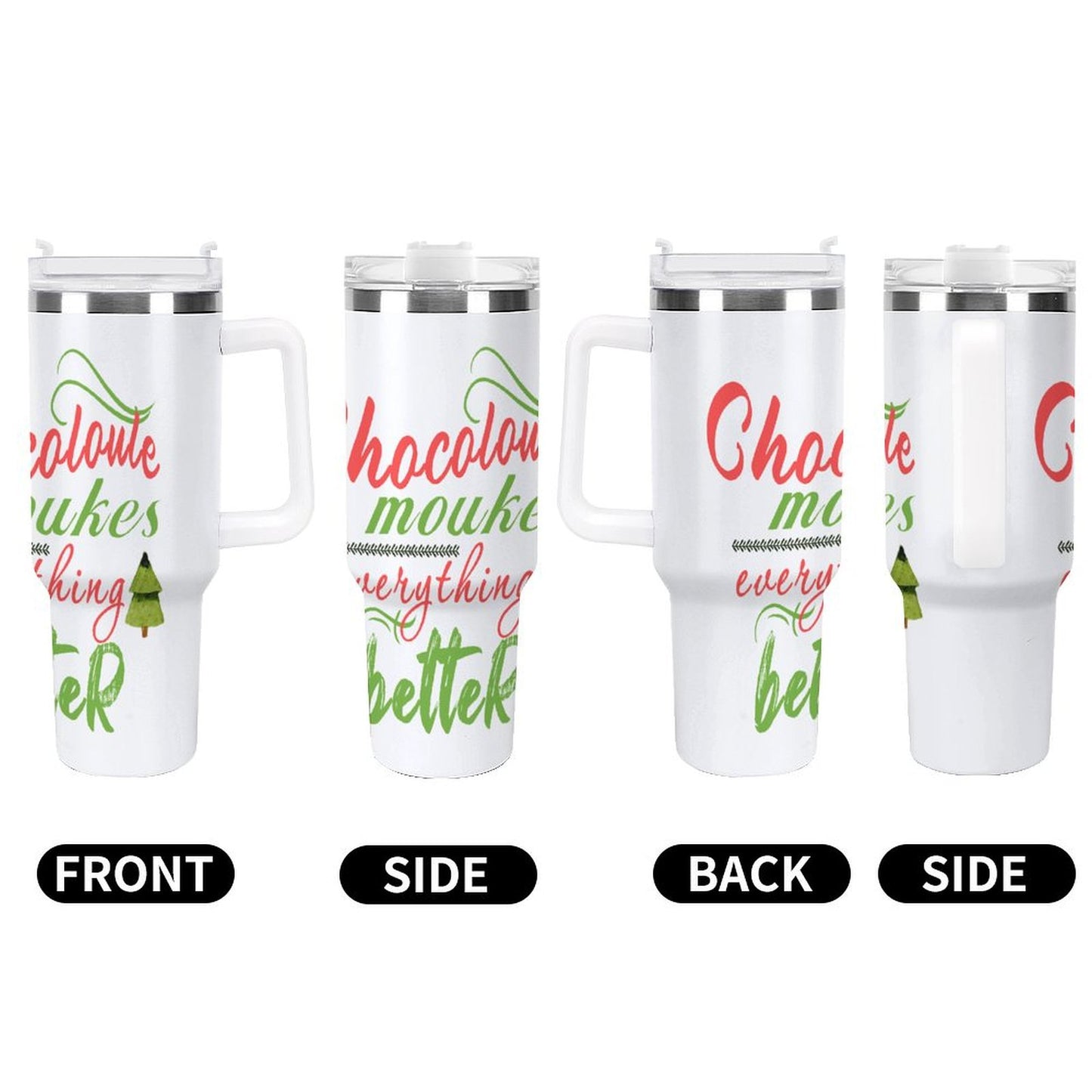 PHDT00024 POD US Local Tumbler 40 oz Large Capacity Car Cup Christmas Tree