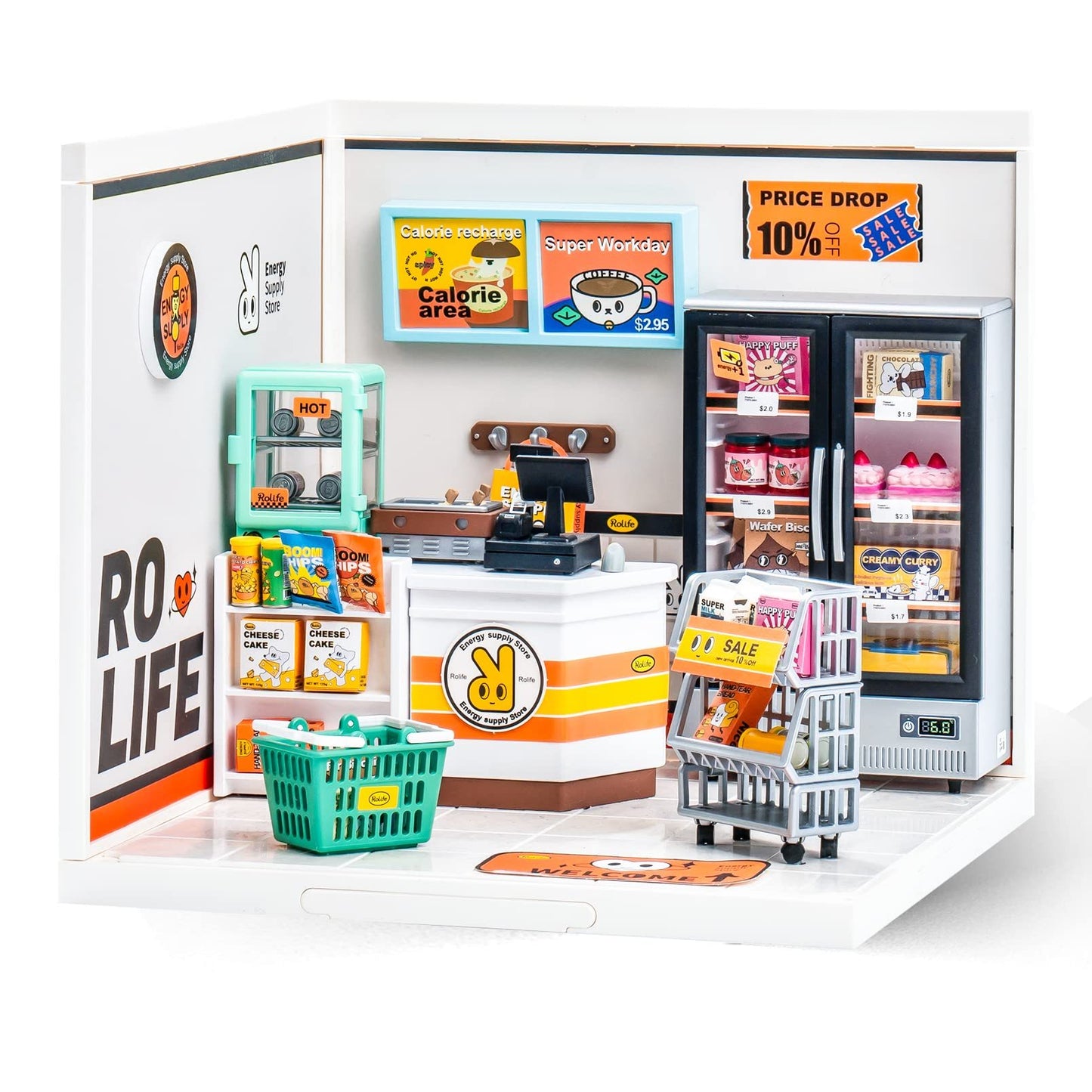 US Local Rolife Super Store Kits Plastic Building Toys For Xmas Gifts DIY Miniature House