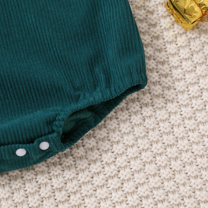 Santa Claus Christmas Tree Girls' Christmas Triangle Rompers