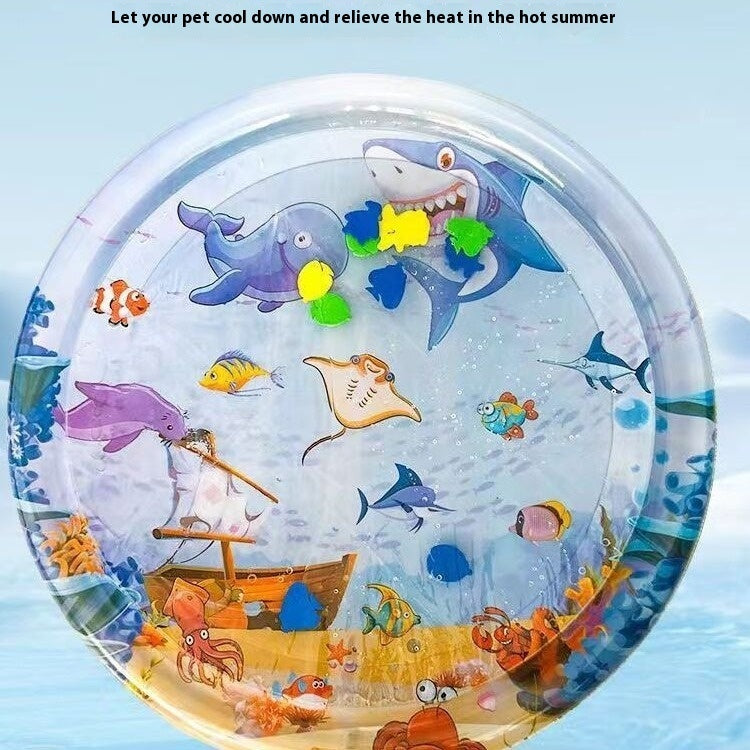 US Local Summer Cooling Pet Water Bed Cushion Ice Pad Dog Sleeping Square Mat For Puppy Dogs Cats Pet Kennel Cool Cold