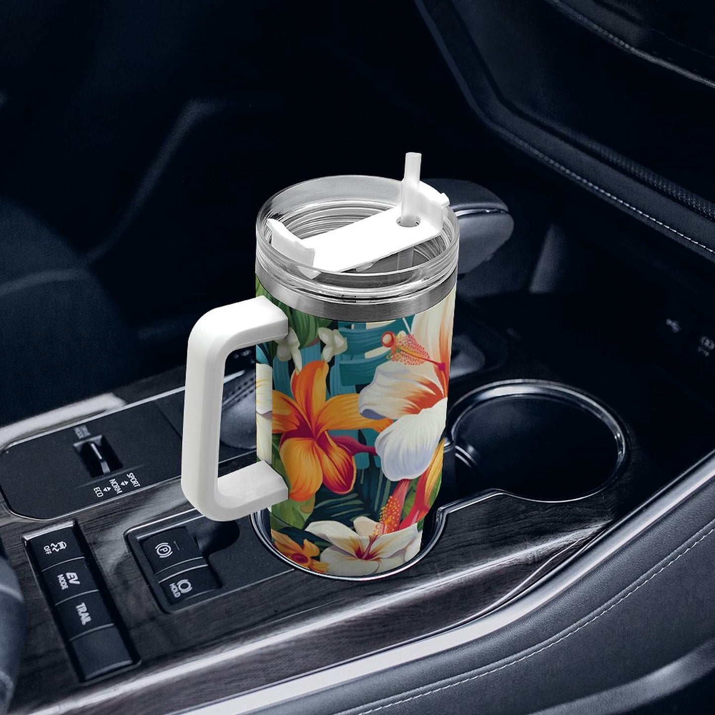 PHDT00360 POD US Local Tumbler 40 oz Large Capacity Car Cup Egg Blossom, Summer